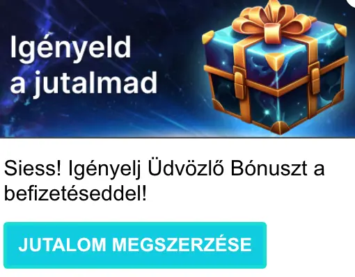 Kaszinó üdvözlő bónusz – Jutalom megszerzése Üdvözlő bónusz igénylése ajándék ládával