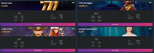 Kaszinó versenyek és nyereményalapok