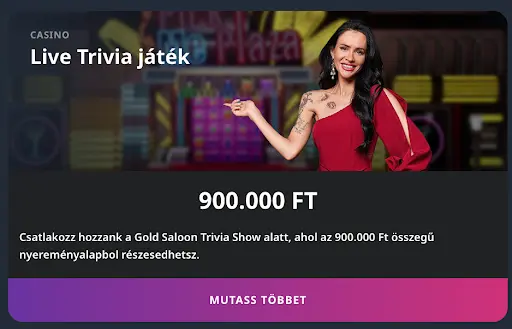 Live Trivia játék 900.000 Ft nyereménnyel